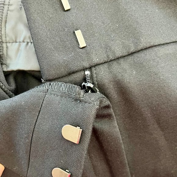 NWT PLUS PETITE Alfani Trouser Leg Black Faux Leather Trim Pants 20 SHORT NEW - Picture 7 of 12